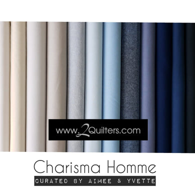 Bundle (select size) Kona Cotton/Essex Linen Blend: Charisma Homme palette, 12 pcs