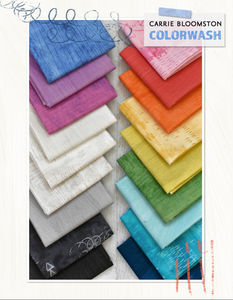 Colorwash by Carrie Bloomston, Scribble in Pink, per half-yard