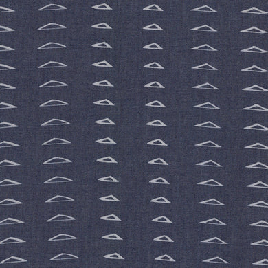 *Closeout Sale* Art Gallery Fabrics, The Denim Studio, Distressed Triangles Smooth Printed Denim, per half-yard