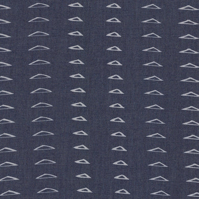 Art Gallery Fabrics, The Denim Studio, Distressed Triangles Smooth Printed Denim, per half-yard