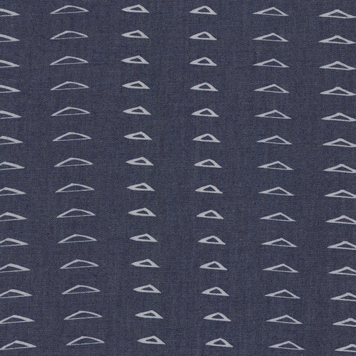 *Closeout Sale* Art Gallery Fabrics, The Denim Studio, Distressed Triangles Smooth Printed Denim, per half-yard
