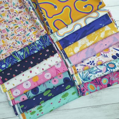 BUNDLE (Select Size): Escargot For It!, by Hello! Lucky for Robert Kaufman Fabrics, 16 prints