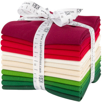 Bundle (select size) Kona Cotton: Holiday palette, 12 pcs