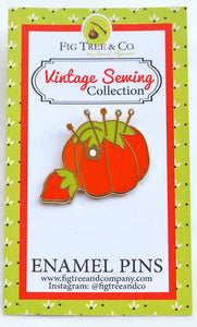 Farmhouse series #4: Tomato Pincushion Enamel Pin