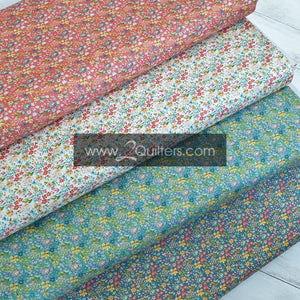 *Closeout Sale* Farm Meadow, Tiny Florals in Dark Teal, per half-yard