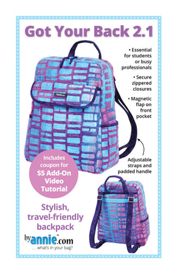 Got Your Back 2.1, Backpack, Patterns by Annie