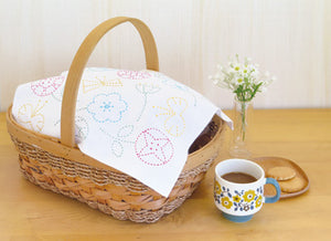 Olympus Pre-printed Sashiko Hana Fukin fabric, Scandinavian Series - Select Design