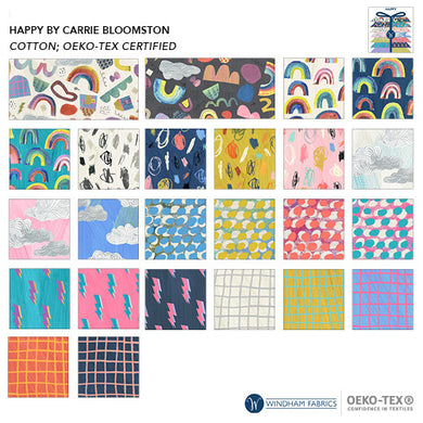 BUNDLE (Select Size): Windham Fabrics, Happy by Carrie Bloomston, 24 prints