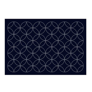 Olympus Sashiko Placemat Fabric Only, Traditional Series - Select Design (Indigo Fabric)