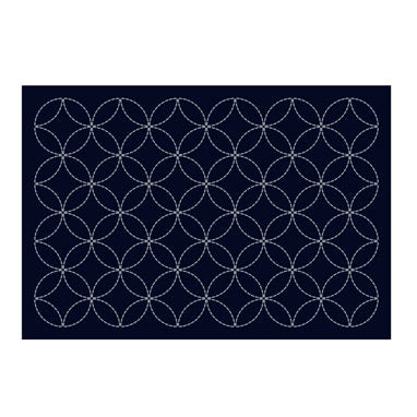 Olympus Sashiko Placemat Fabric Only, Traditional Series - Select Design (Indigo Fabric)