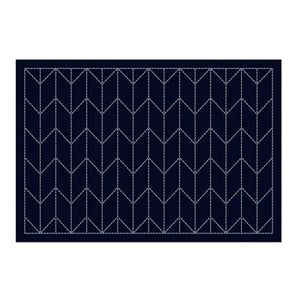 Olympus Sashiko Placemat Fabric Only, Traditional Series - Select Design (Indigo Fabric)