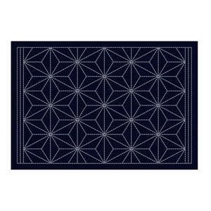 Olympus Sashiko Placemat Fabric Only, Traditional Series - Select Design (Indigo Fabric)
