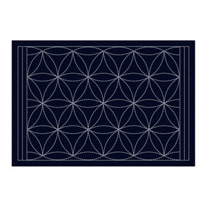 Olympus Sashiko Placemat Fabric Only, Traditional Series - Select Design (Indigo Fabric)