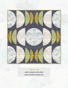 Happy by Carrie Bloomston, Windowpane in Marine, per half-yard