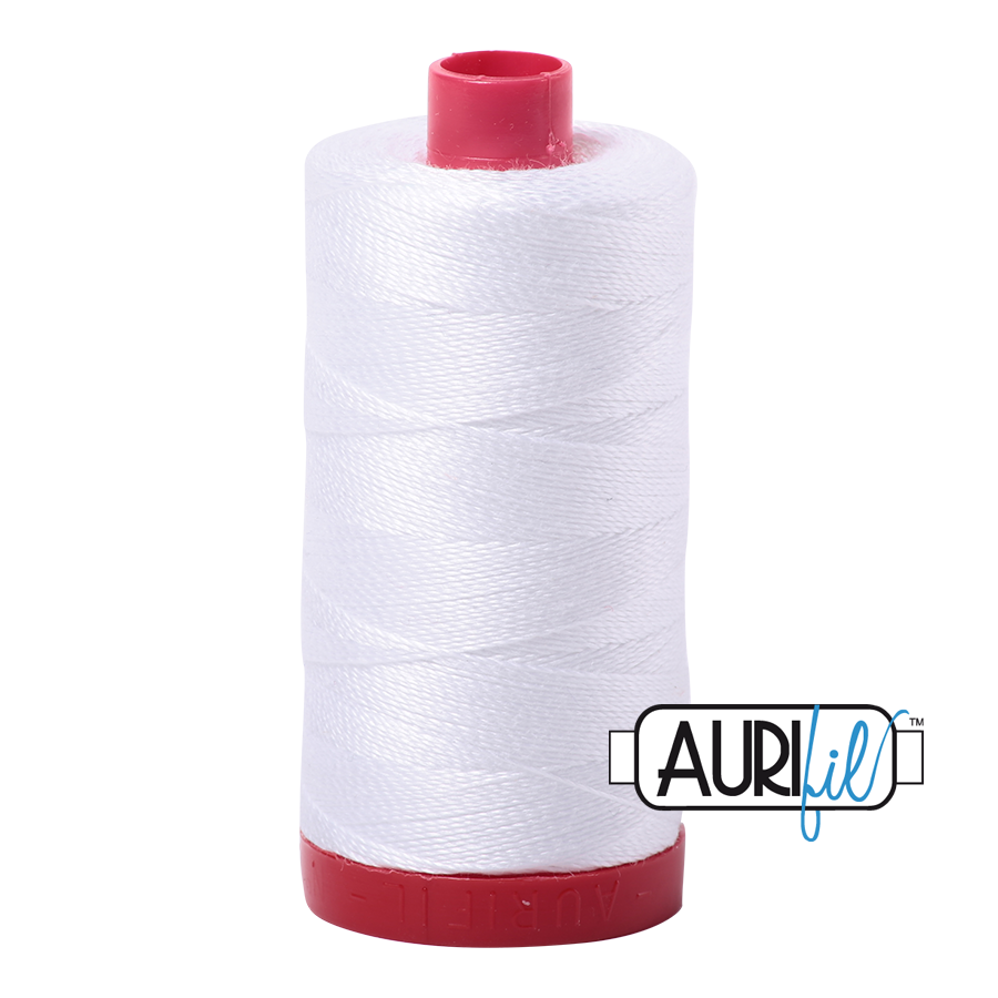 Aurifil 12wt Thread - Large Spool White #2024
