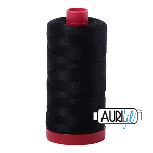 Aurifil 12wt Thread - Large Spool Black #2692