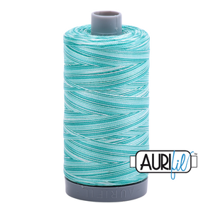 Aurifil 28wt Thread - Turquoise Foam - Variegated #4654