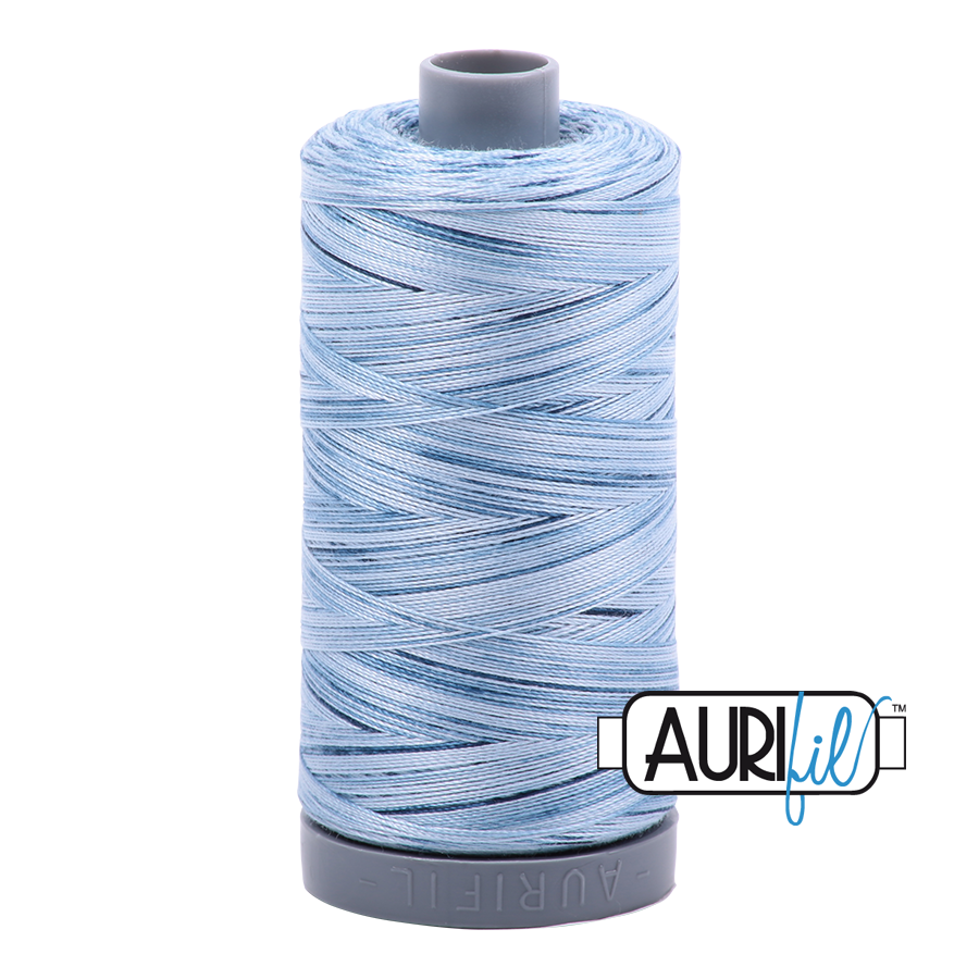 Aurifil 28wt Thread - Stonewash Blues - Variegated #4669