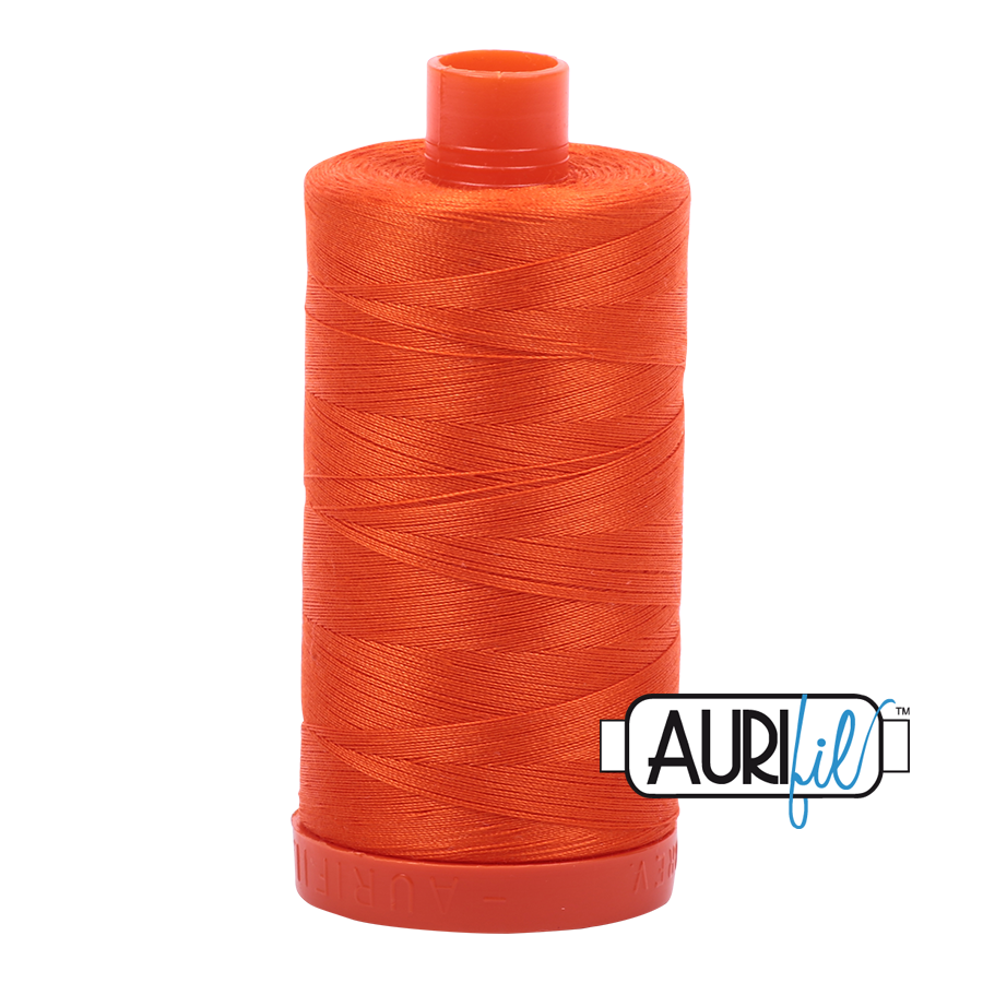 Aurifil 50wt Thread - Large spool Neon Orange #1104