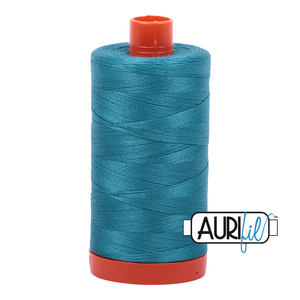 Aurifil 50wt Thread - Large Spool Dark Turquoise #4182