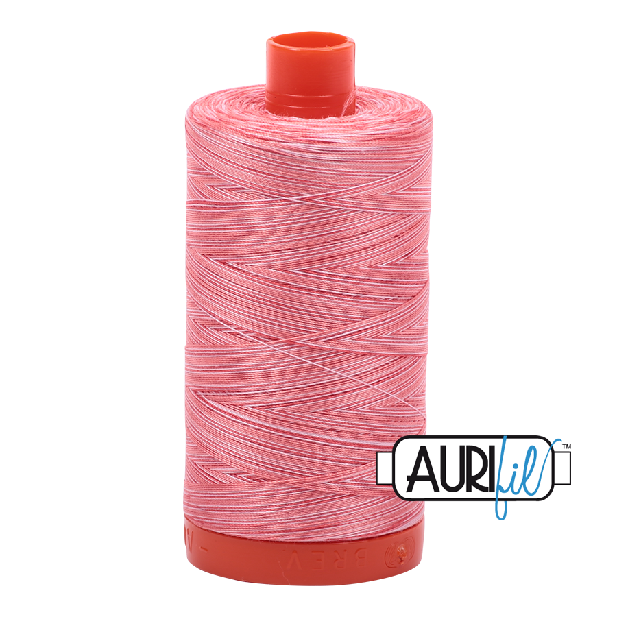 Aurifil 50wt Thread - Large spool Flamingo - Variegated #4250