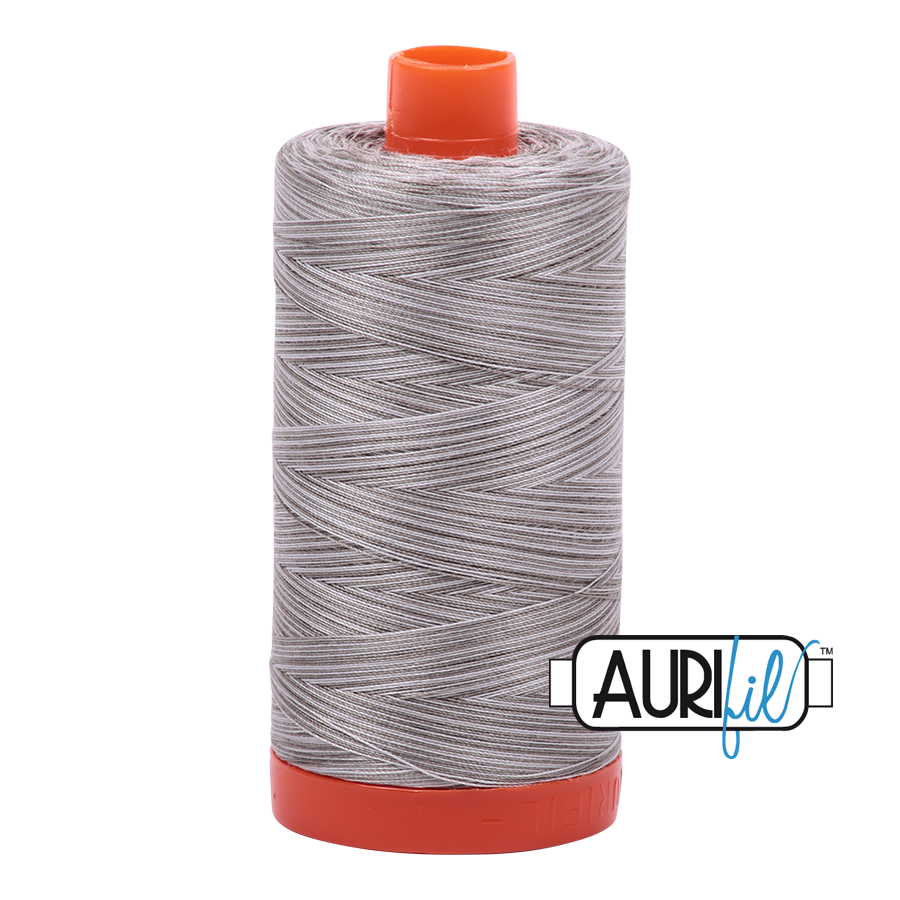 Aurifil 50wt Thread - Large spool Silver Fox - Variegated #4670
