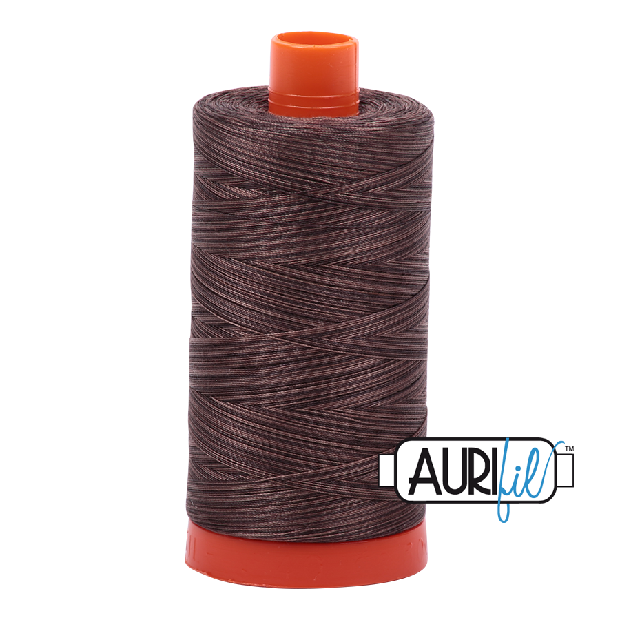 Aurifil 50wt Thread - Large spool Mocha Mousse - Variegated #4671