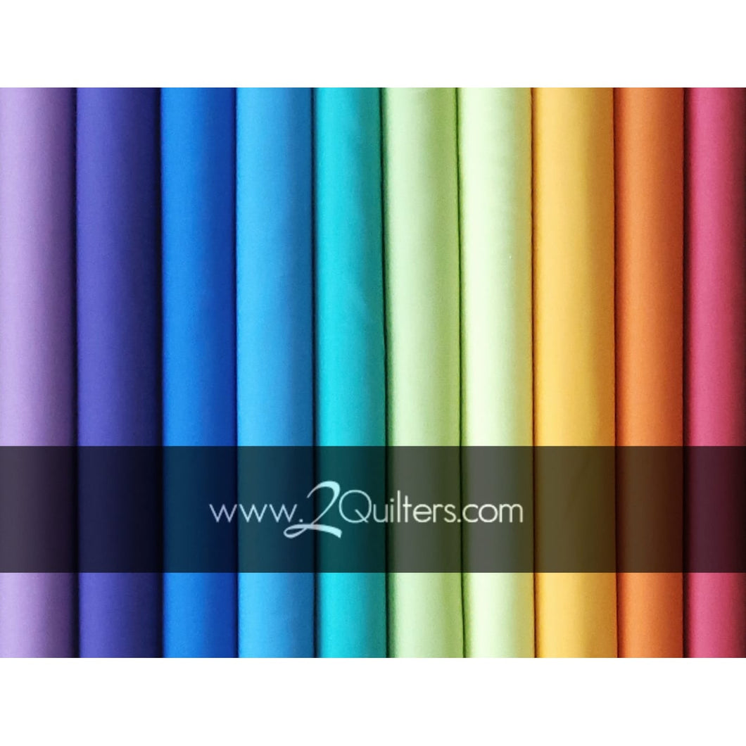Bundle (select size) Kona Cotton: 2Quilters Lollipop palette, 10 pcs