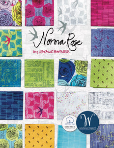 Norma Rose, Recipe Cards in Lavender by Natalie Barnes, per half-yard
