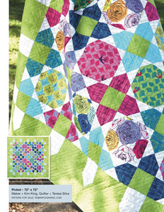 *Closeout Sale* Norma Rose, Recipe Cards in Acid Green by Natalie Barnes, per half-yard