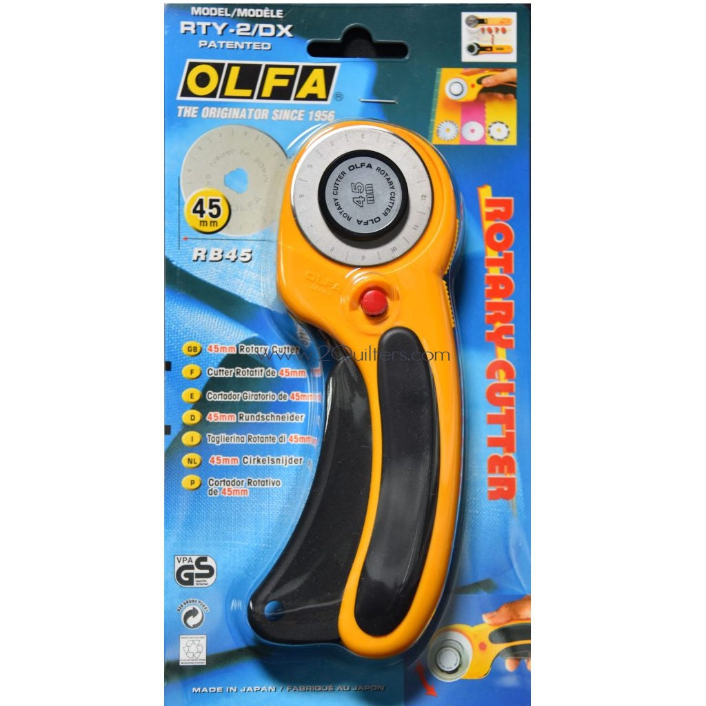 OLFA 45mm Rotary Cutter (RTY-2/G) [OLF-RTY2G] : GWJ Company, Better  Pricing, Extensive Variety of Supplies & Tools for The Printer