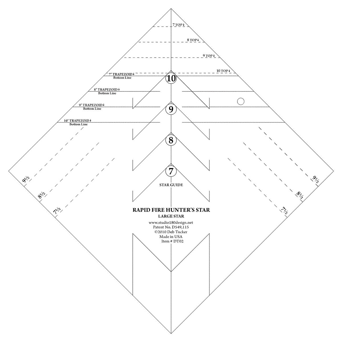 Rapid Fire Hunter's Star Large Ruler by Deb Tucker's Studio 180 Design ...
