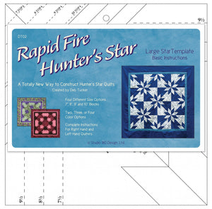 Rapid Fire Hunter's Star Large Ruler by Deb Tucker's Studio 180 Design