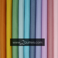 Load image into Gallery viewer, Bundle (select size) Kona Cotton: 2Quilters Retro palette, 10 pcs