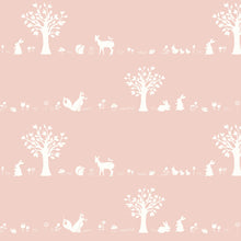 Load image into Gallery viewer, *Closeout Sale* Storyboek Drie, Forest Friends Blush in KNIT, per half-yard (DEFECT, Sold AS-IS)