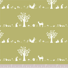 Load image into Gallery viewer, *Closeout Sale* Storyboek Drie, Forest Friends Moss, per half-yard