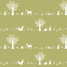 Load image into Gallery viewer, *Closeout Sale* Storyboek Drie, Forest Friends Moss, per half-yard