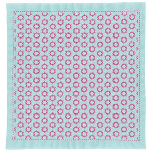 Olympus #SK-364 Japanese Sashiko Hitomezashi, Hana-Fukin Sashiko Sampler - Star Candy (Aqua)