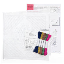 Load image into Gallery viewer, Olympus Japanese Sashiko Hitomezashi Kit - La bouquetière (Select Design)