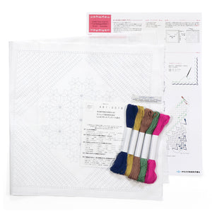 Olympus Japanese Sashiko Hitomezashi Kit - La bouquetière (Select Design)