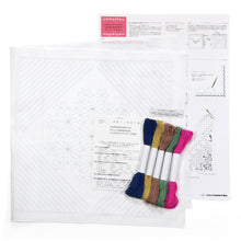 Load image into Gallery viewer, Olympus Japanese Sashiko Hitomezashi Kit - La bouquetière II (Select Design)