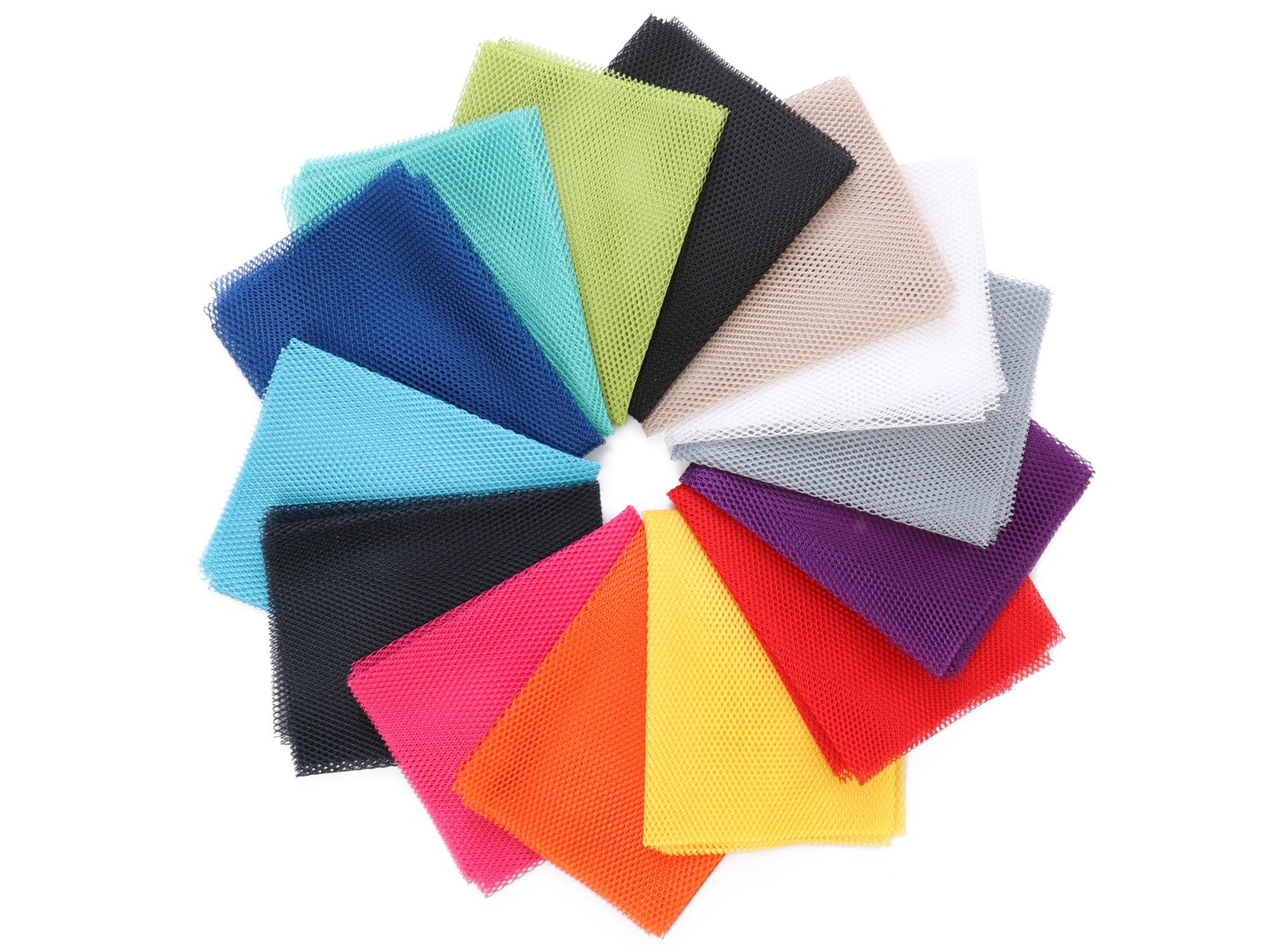 Coloured shop mesh fabric