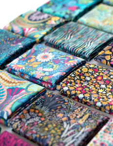 Solstice in Lawn, Bamboo - Blue by Sally Kelly, per half-yard