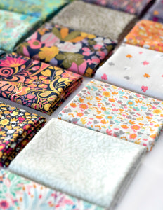 Solstice in Lawn, Buttercup - Multi by Sally Kelly, per half-yard