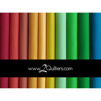 Bundle (select size) Kona Cotton: 2Quilters Stashbuilder A palette, 10 pcs