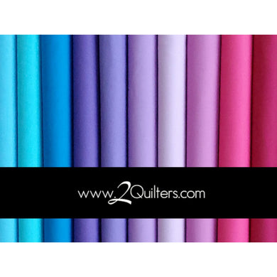 Bundle (select size) Kona Cotton: 2Quilters Stashbuilder B palette, 10 pcs