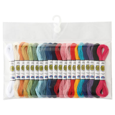 Olympus Sashiko Thread (Thin Type)  - 10m, 20 Colours Mini Skeins Thread Pack