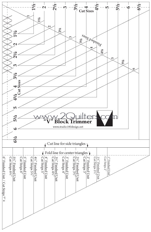 V Block Ruler Pattern Free V Block Ruler by Deb Tucker's Studio 180 Design – 2Quilters