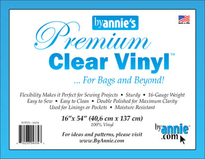 ByAnnie's Premium Clear Vinyl, 16"x54", 16-Gauge