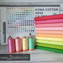 Load image into Gallery viewer, Bundle (select size) Kona Cotton: 2Quilters Spring Time palette, 10 pcs